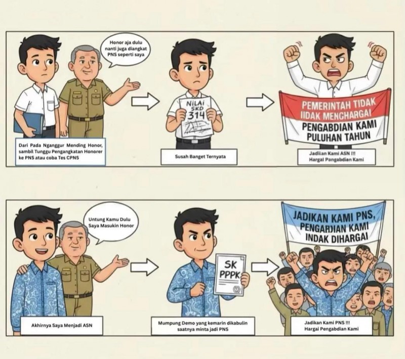 Panflet Petisi Penolakan Status P3K Jadi PNS Tanpa Seleksi CPNS yang Sedang Viral Panflet Petisi Penolakan Status P3K Jadi PNS Tanpa Seleksi CPNS yang Sedang Viral